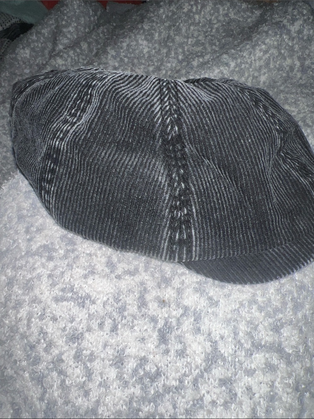 Vintage Corduroy Newsboy Cap Black - Picture 2 of 9